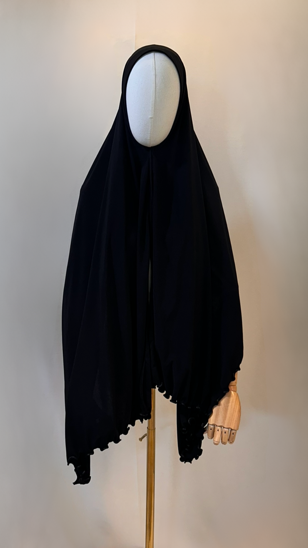 Premium Jersey Hijab mit Wellen